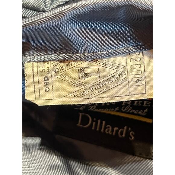 Vintage Austin Reed 40L Navy Blue Flannel Blazer Shank Buttons Unconstructed - Picture 16 of 16